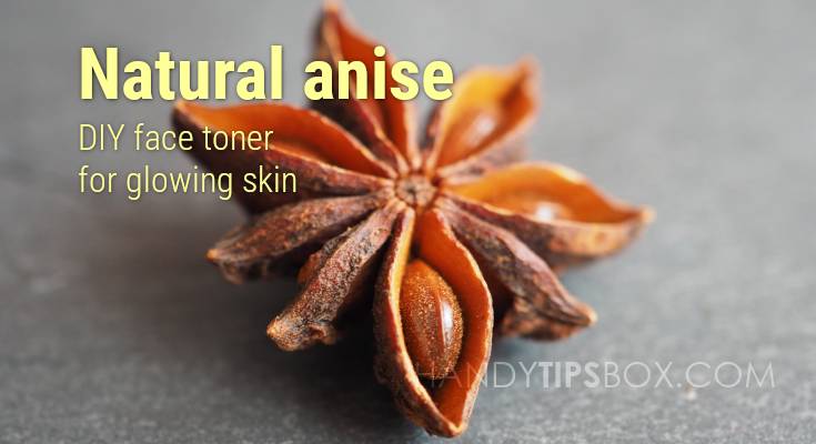 Natural anise DIY face toner for glowing skin