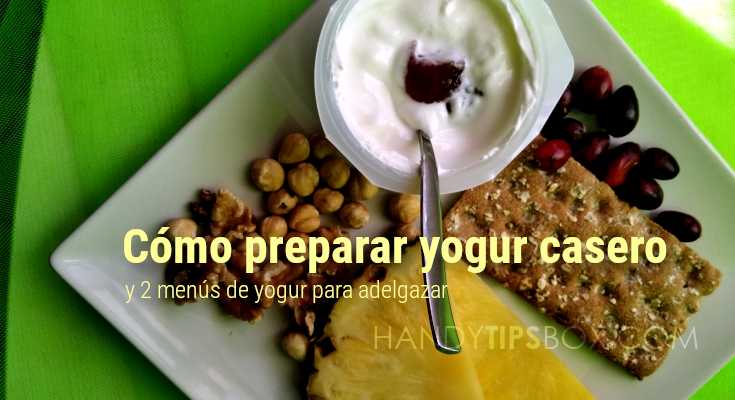 Cómo preparar yogur casero y 2 menús de yogur para adelgazar