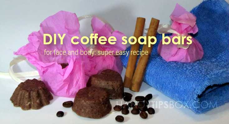 DIY coffee soap bars for face and body: super easy recipe