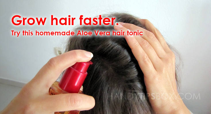 Grow hair faster. Try this homemade Aloe Vera hair tonic