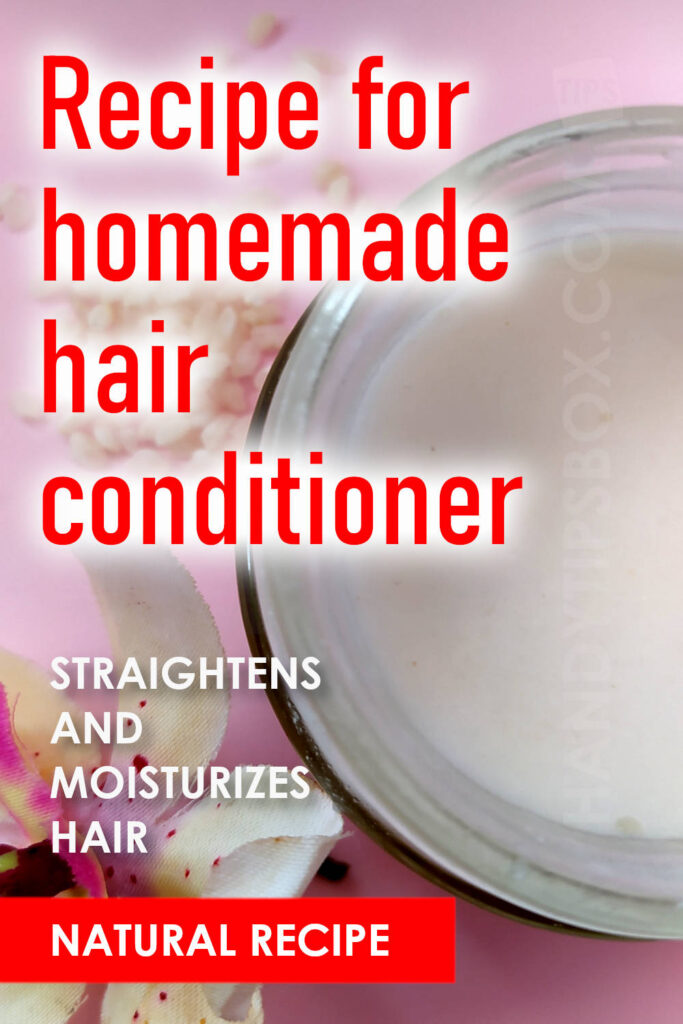 Recipe for homemade hair conditioner - rice hair mask. Straightens and moisturizes hair