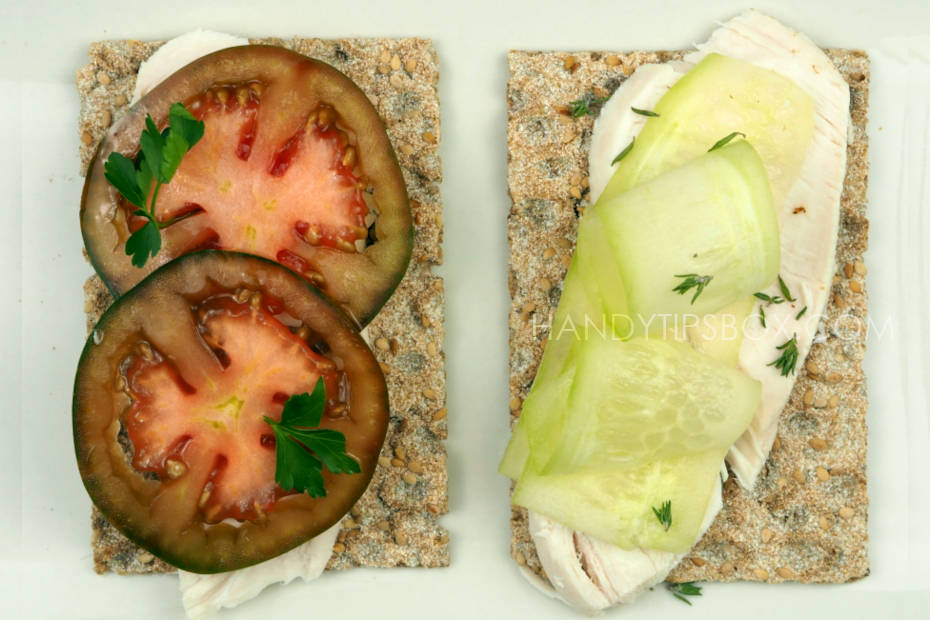 The DASH diet recipe - chicken sandwiches with vegetables