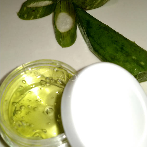 Gentle homemade mask for oily skin. Aloe Vera natural gel.