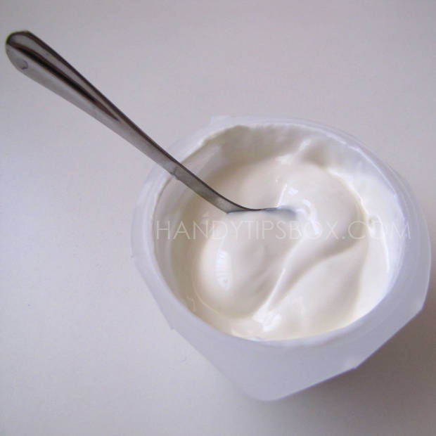 Mascarilla casera de pepino y yogur, ingrediente: yogur