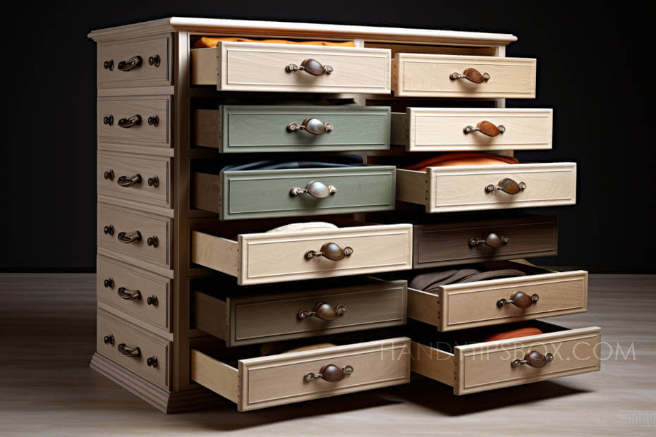 Chest of drawers for storing underwear