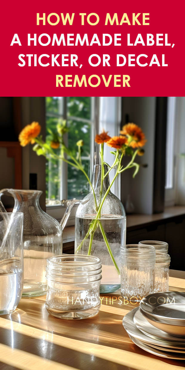 Clean glassware and jars with flowers stand on the kitchen table.